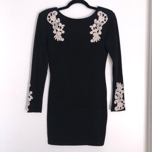 Topshop embroiderer appliqué mini dress